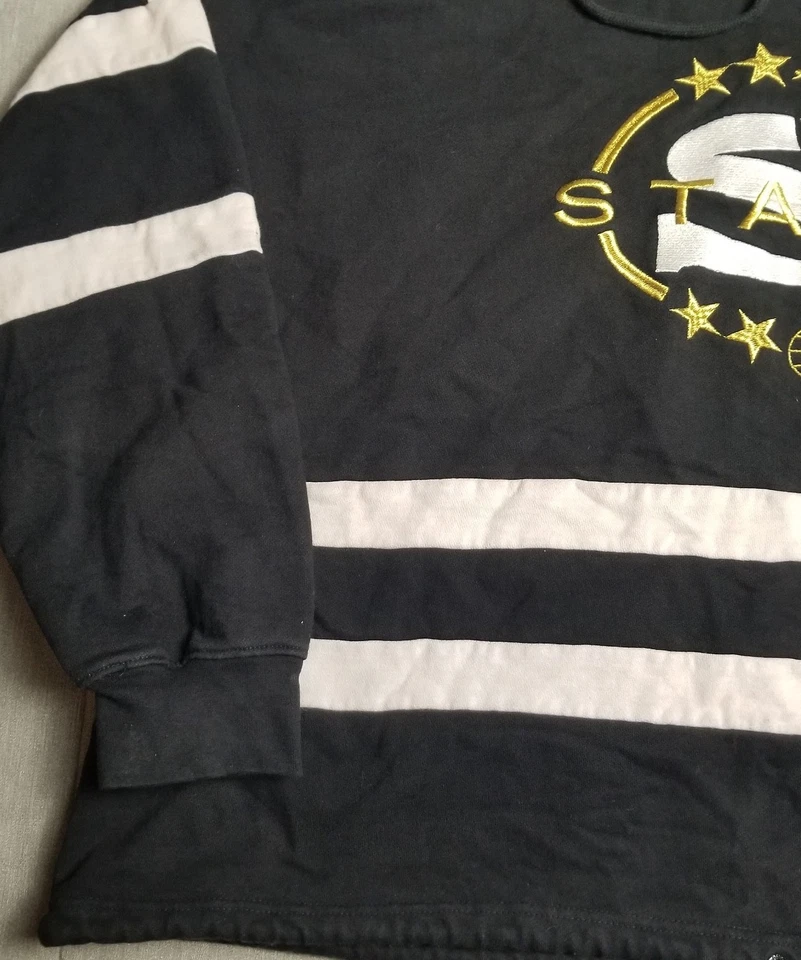 Staple толстовка с капюшоном черное золото вышитый Streetwear хип-хоп Y2K мужчин размер 2XL XXL - Изображение 4 из 4
