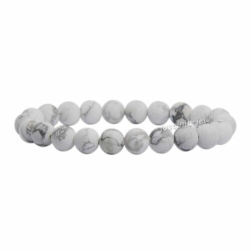 8mm Fashion round gemstone beads stretchable bracelet 7" - Picture 53 of 286
