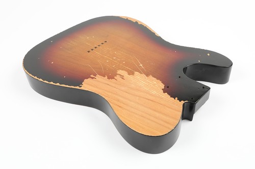 AE Guitars® T-Style Alder Replacement Guitar Body Relic Nitro Top Sunburst - Picture 6 of 12