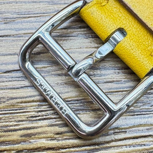 HERMES Apple Watch 41/40/38mm Yellow Leather Band Single Tour no box - Zdjęcie 3 z 5