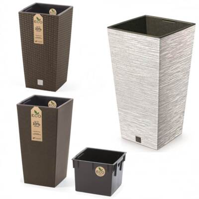 Blumentopf Blumenkübel ECO WOOD Pflanzentopf mit Einsatz Pflanzkübel 55cm Höhe