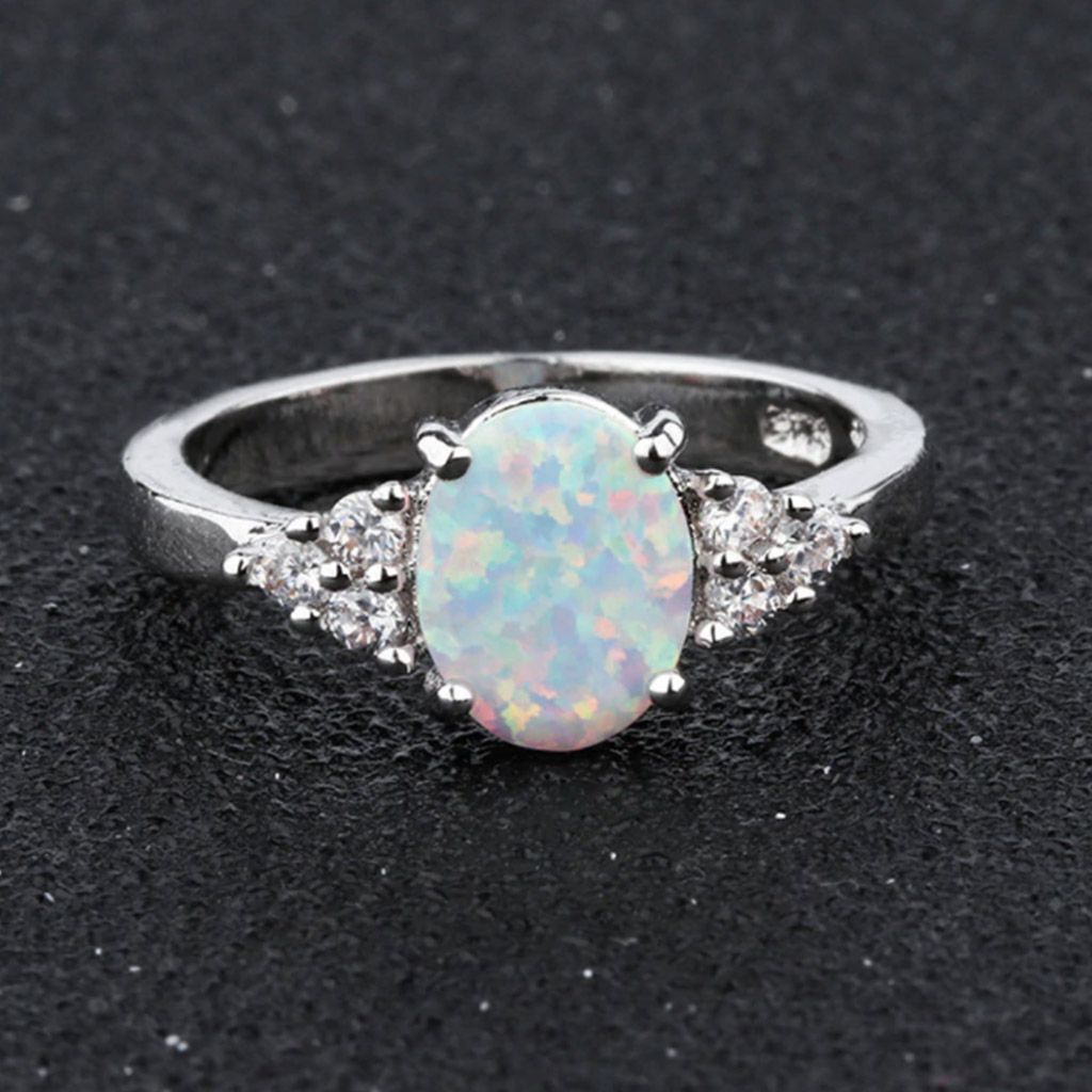 Natural Ethiopian Opal Stone 925 Sterling Silver Handmade Ring 