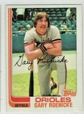 1982 Topps Baseball Card # 204 Gary Roenicke - Orioles