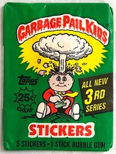 1986 Topps Garbage Pail Kids Original 3rd Series 3 OS3 Card Wax Pack GPK Sealed