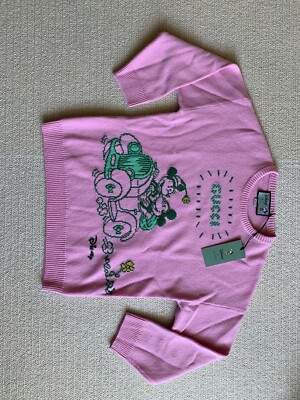 Gucci X Disney Pink Sweater New With Tag Size Medium | eBay