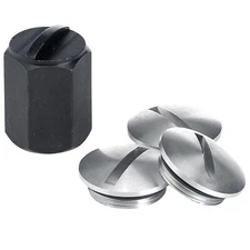 Triumph BSA Slotted Inspection Cap / Plug Set of 3 w Tool USA 57-2166 70-8231