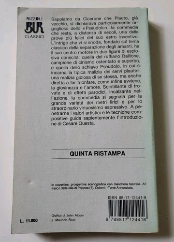 Pseudolo - Tito Maccio Plauto Bur, 1993 - Foto 2 di 7