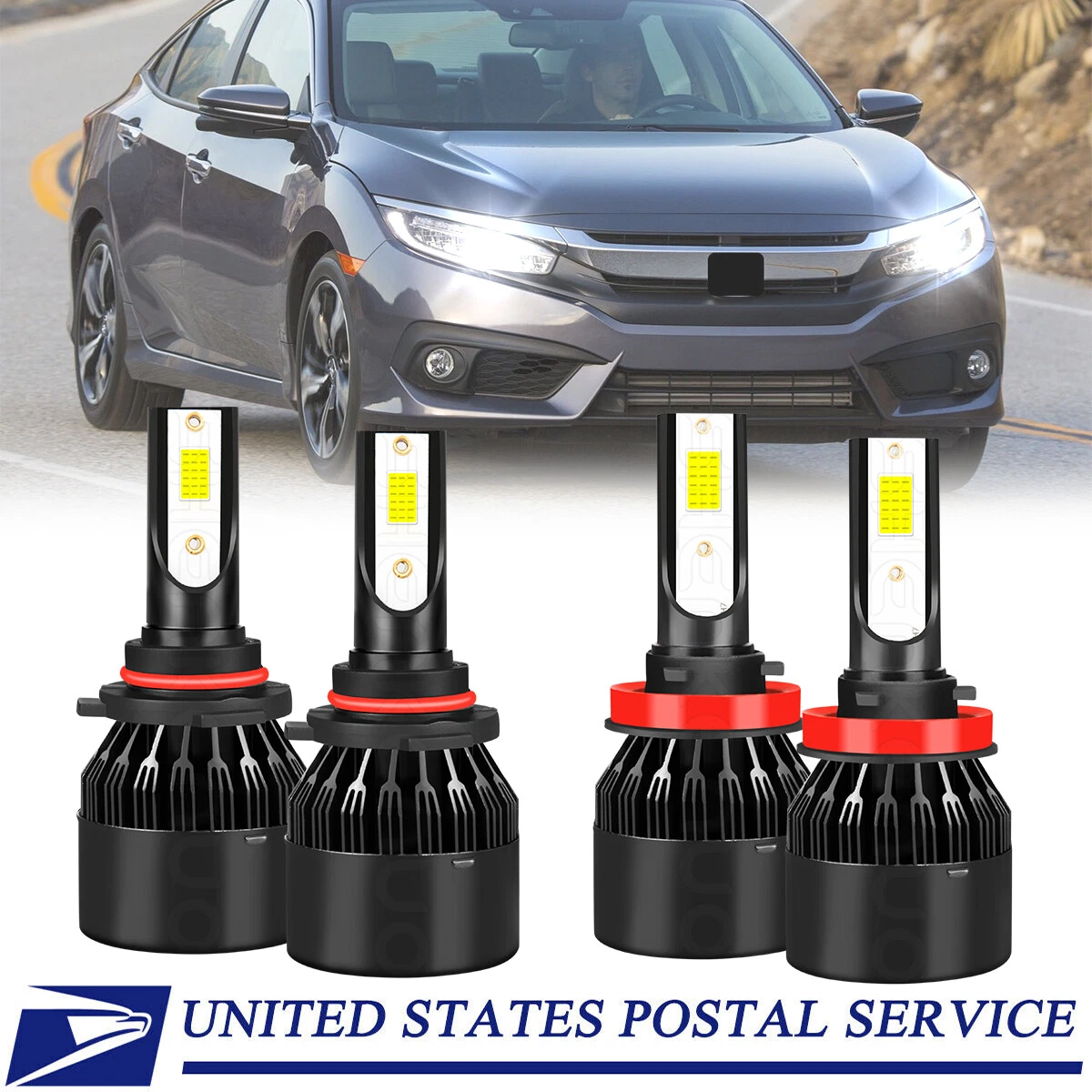 For Honda Civic 2016 2017 2018 2019 2020 6000K LED Headlight