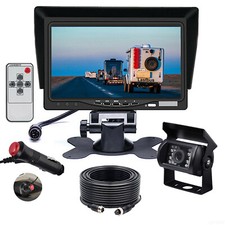 Rear View System 7 inch Car Monitor Backup Camera 4PIN Heavy Duty 12-24v Caravan
