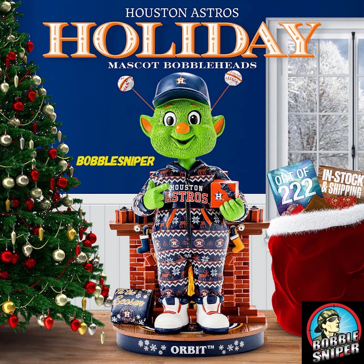 ORBIT Houston Astros Holiday Mascot 