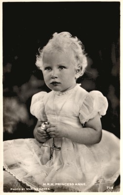 Junge HRH Prinzessin Anne Echtfoto Lizenz Postkarte um 1960 von Marcus Adams