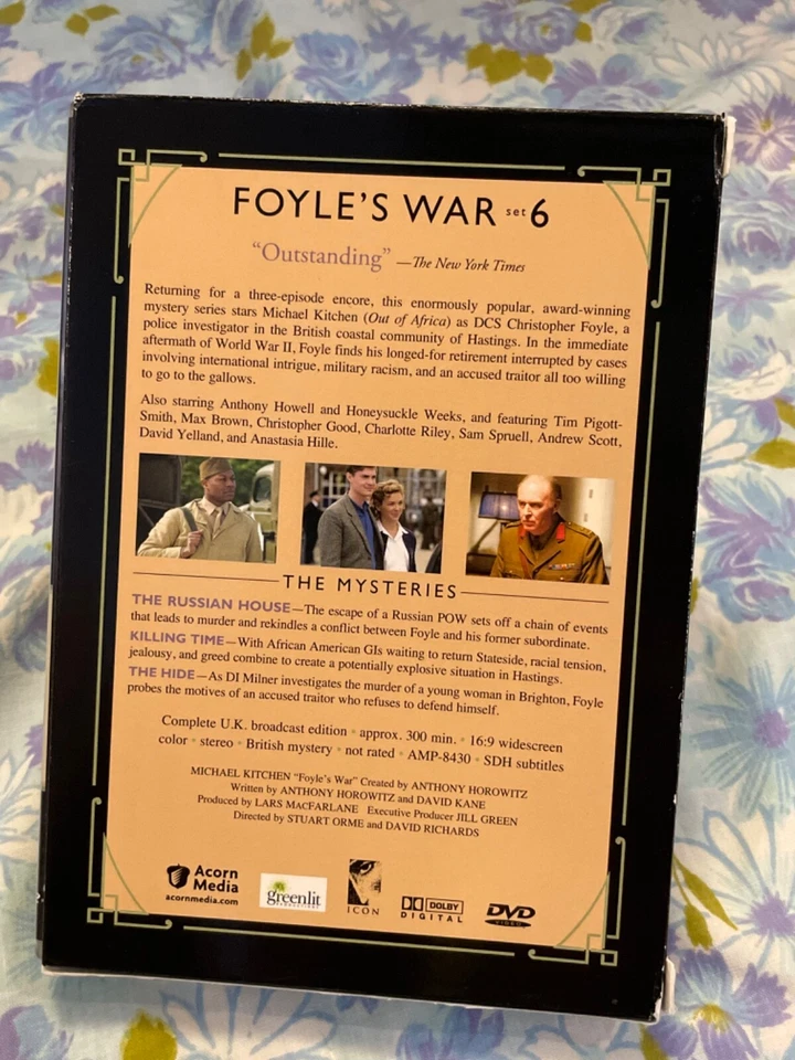 DVD Foyles War Set 6 Acorn Media 3 Disc set Michael Kitchen Anthony Howell Honey - Image 2 of 4