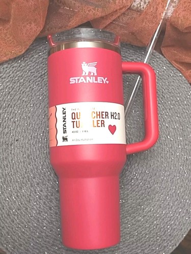 Heart Tumbler Stanley 40oz 🩷 Pink H2.0 Quencher 2024 Ships ASAP - Picture 2 of 17