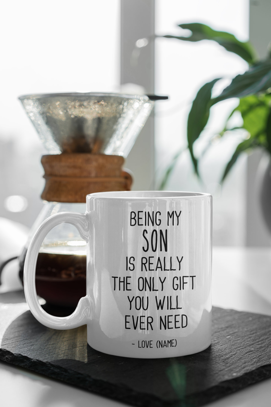 Gifts For Son From Mom Custom Name Mug Personalized Being My Son Is The Only