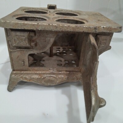 Eagle Cast Iron Salesman Sample Wood Burning Stove Oven Vtg Antique Toy 