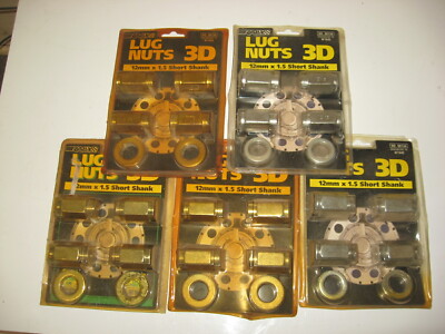  20-pc., 12mm x 1.5 Short Shank Lug Nuts, RALLY # 90136, 3D