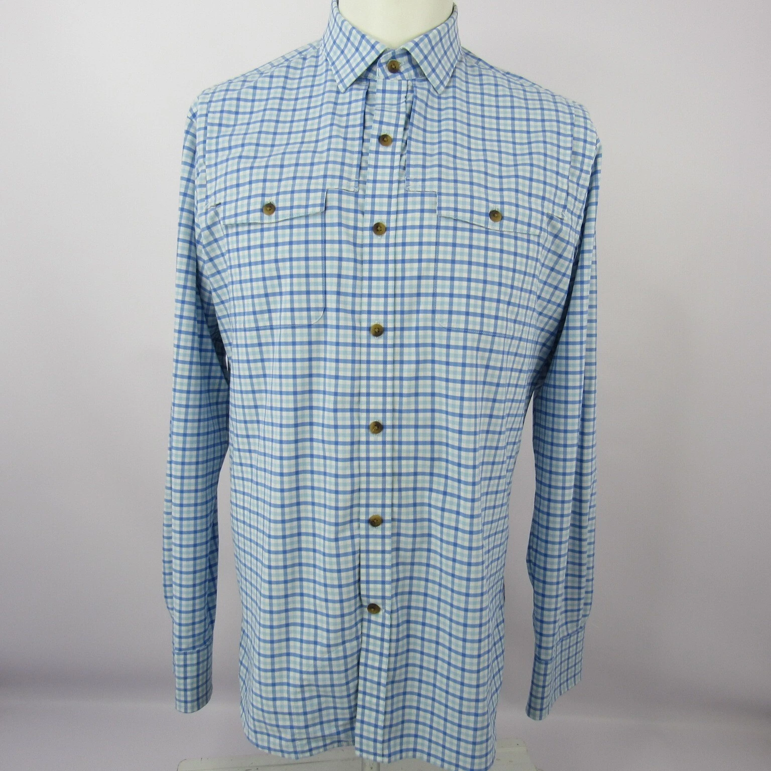 Peter Millar Vented Shirt Men's Medium Blue Check Button Up Long Sleeve Outdoors
Opens in a new wind