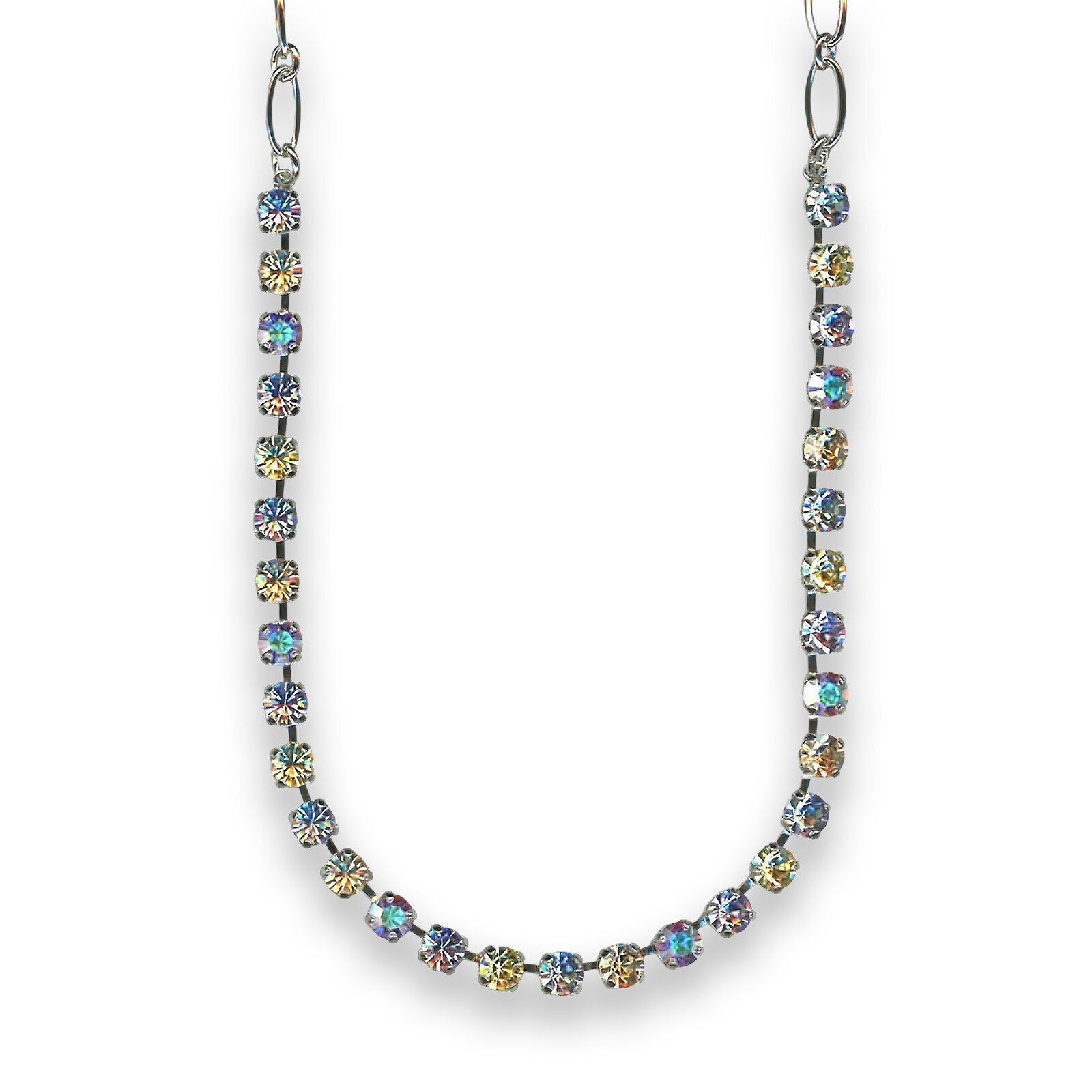 Elegant Mariana Necklace with Violet & Yellow Swarovski Crystals-image