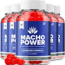 (5 Pack) Macho Power Gummies for Men - MachoPower Male Performance Gummies