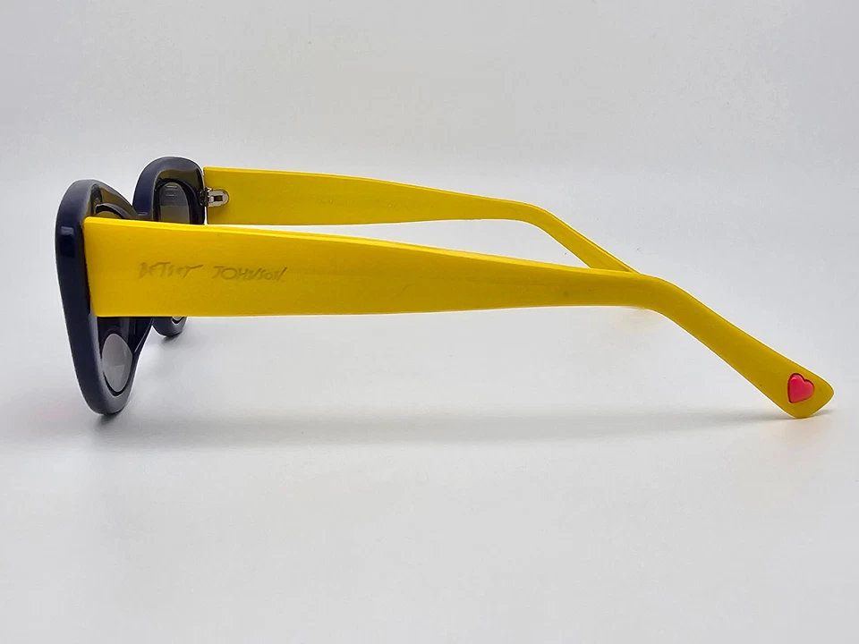 Gafas de sol Betsey Johnson Readettes BJR120 marco azul +1,50 gris lector ojo de gato Foto 4 de 4