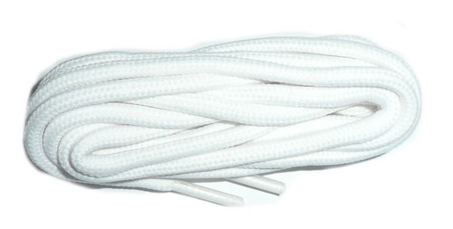 Cord Shoe Laces 110cm long WHITE sold in pairs - Picture 3 of 4