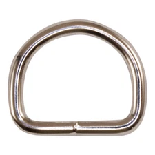 Springfield Leather Company Nickel Plated Welded D-Rings in Various Sizes & Pack