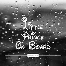 Cool Little Prince on Board Baby Car Window Sticker Vinyl Decal Free Postage