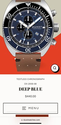 Men's Duxot Deep Blue Wristwatch 