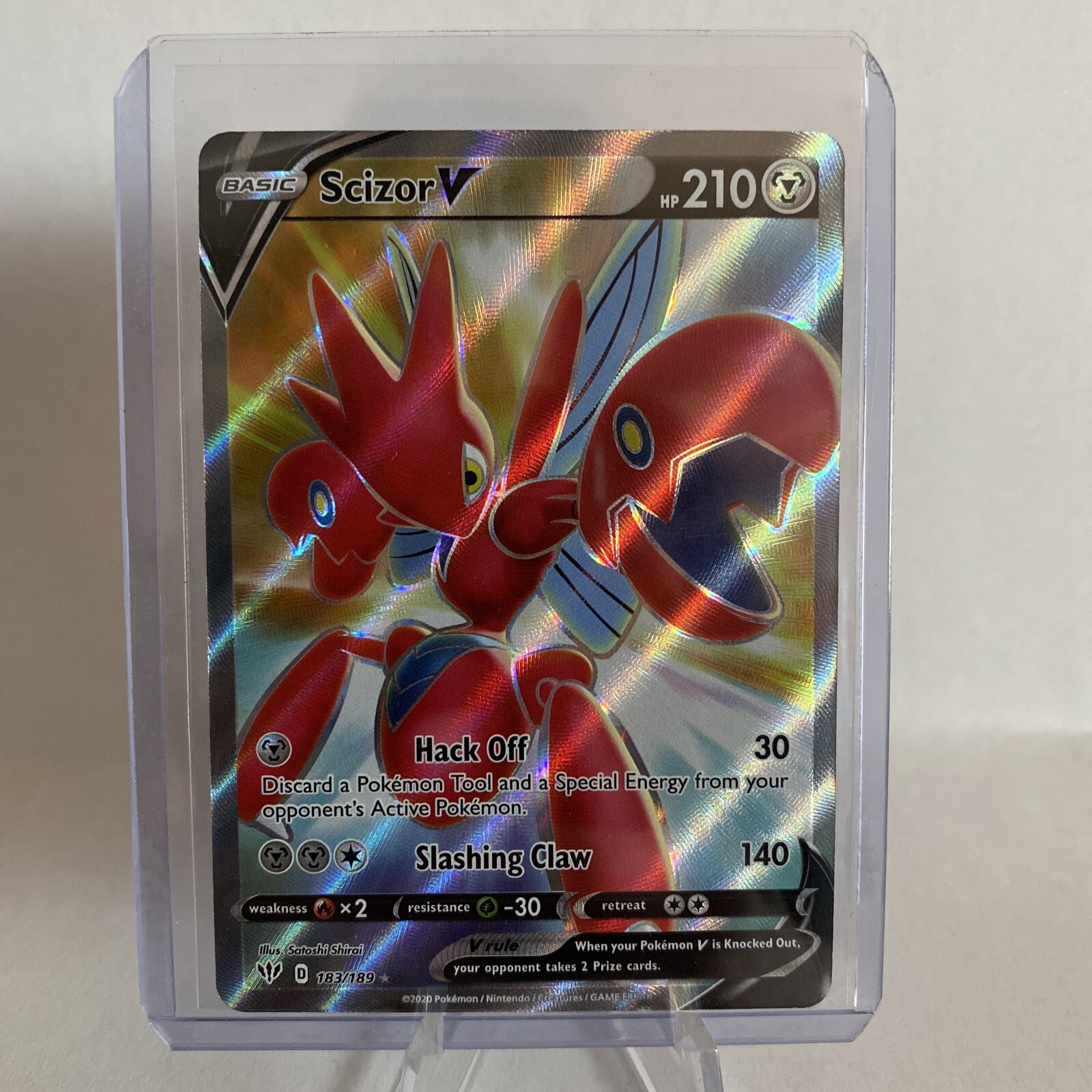 Scizor V 183/189 Ultra Rare Full Art Pokemon TCG Darkness Ablaze Near Mint