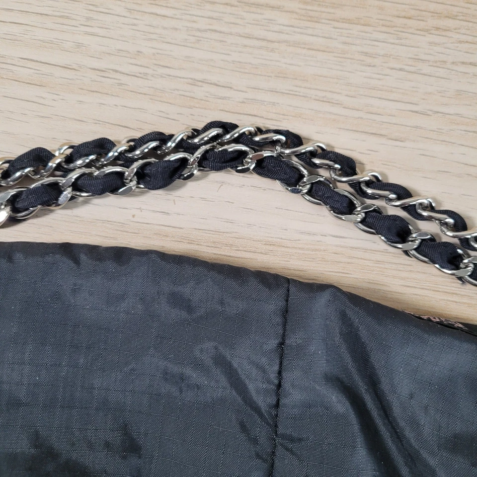 LeSportsac X The OC Purse Rose Floral Black Y2K Bag Chain Strap Crossbody Tote - Image 4 of 4