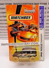 2007 MATCHBOX BLACK JEEP RESCUE CONCEPT, MBX METAL SERIES, MBX #67, VHTF