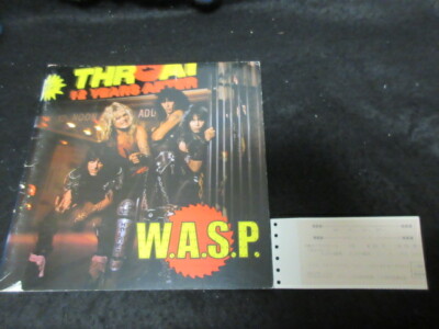 W.A.S.P. 1984 Japan Tour Book Concert Program w Ticket WASP