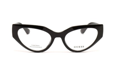 GUESS GU2853 Black001 Plastic Optical Eyeglasses Frame 55-20-135 Cat Eye 2853 RX