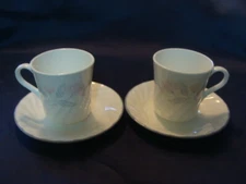 Corning Corelle USA Pink Trio Pattern 2 Cups & Saucers