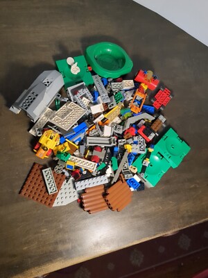 Lego Parts and Pieces Lot, mixed, random, some Lego Racer- SEE PICS - 1 lb 