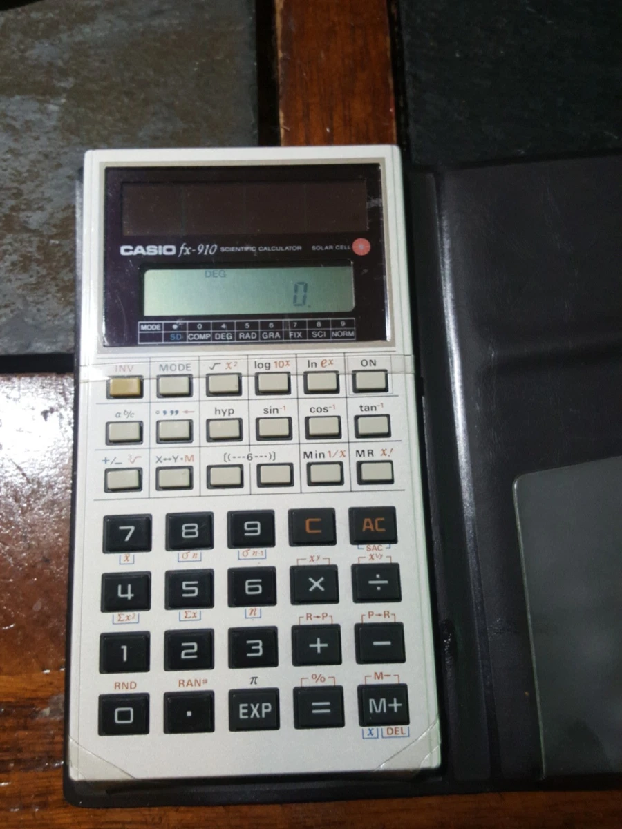 Vintage Casio FX 910 Solar Cell Scientific Calculator RARE eBay