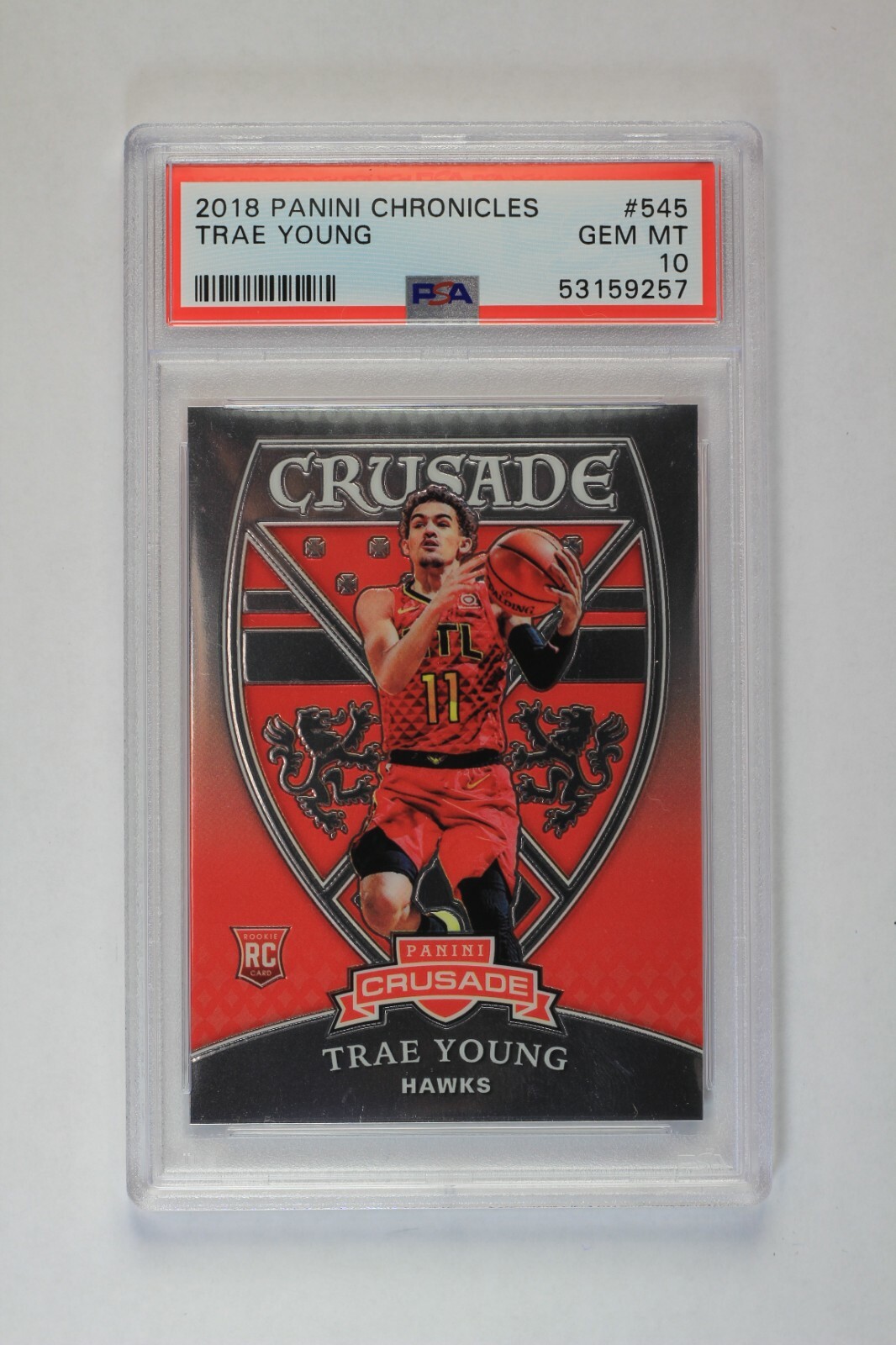 2018-19 Panini Chronicles TRAE YOUNG #545 Crusade Rookie Card PSA 10 Gem Mint RC