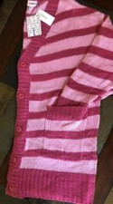 NWT LuLaRoe Lucille Cardigan Sweater LARGE Pink Stripes