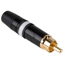 Neutrik Rean NYS373-9 RCA Plug Connector Black with White Indicator