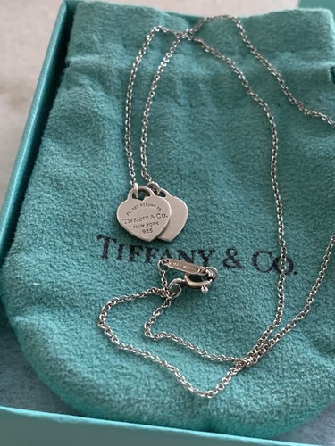 TIFFANY \u0026 CO. double heart necklace | eBay