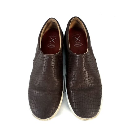 Twisted X Men Size 8 Brown Leather Snake Print Almond Toe Slip On Loafers Twisted X Men Size 8 Brown Leather Snake Print Almond Toe  main image 2