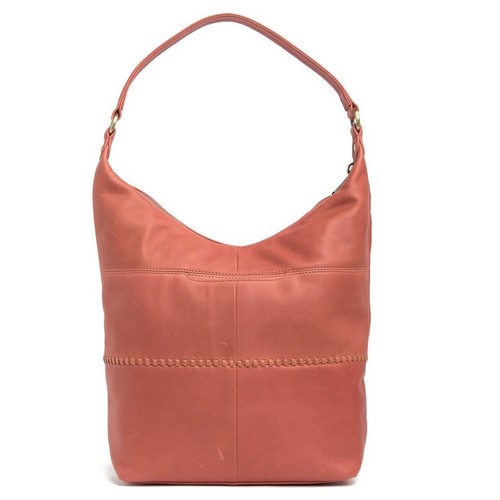 Hobo Entrine Whipstitch Leather Shoulder Tote Bag, Leather, Orange (Ginger) NWT - Picture 4 of 12
