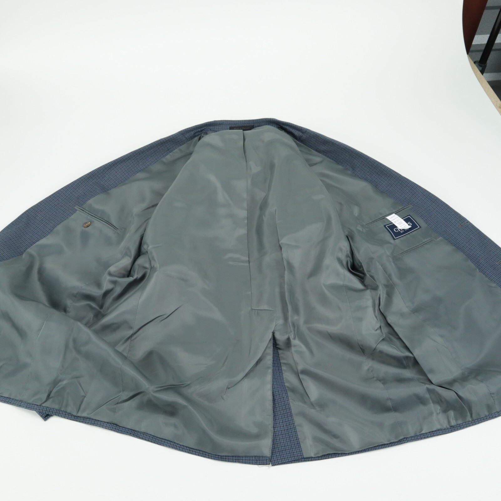 Chaps Medium Blue Mini Houndstooth Check Blazer S… - image 5