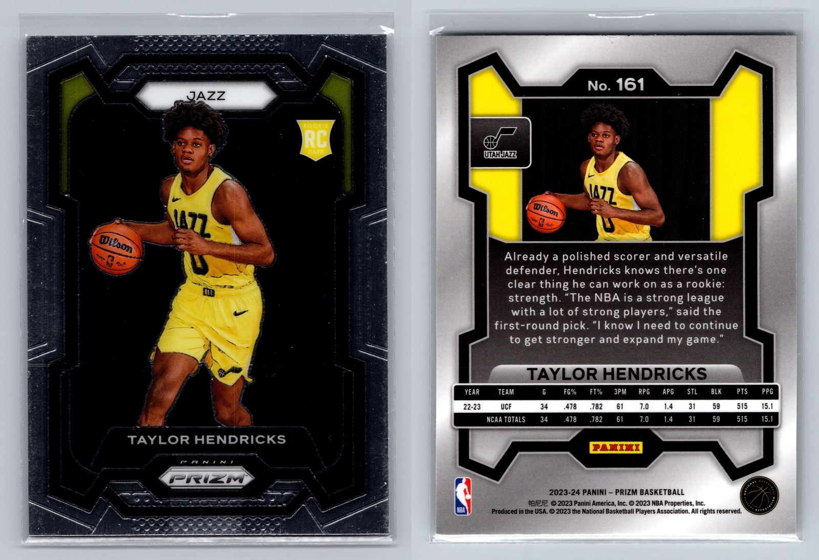 2023-24 Panini Prizm #161 Taylor Hendricks