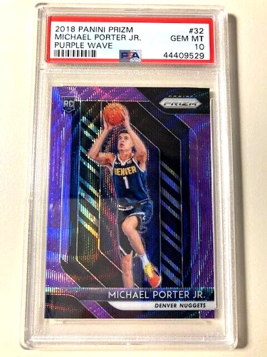 2018 Panini Prizm Purple Wave Michael Porter Jr #32 PSA 10 Gem Mint Low pop Rare