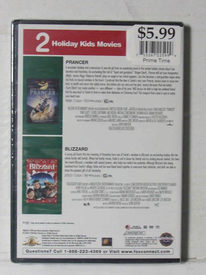 Blizzard/Prancer новый (DVD двойной функции) Kids фильмы купить 2 получите 1 бесплатно - Изображение 2 из 3