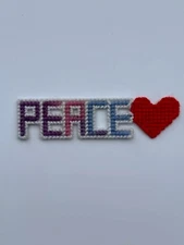 Handmade Crochet Bookmark- Peace With Heart.