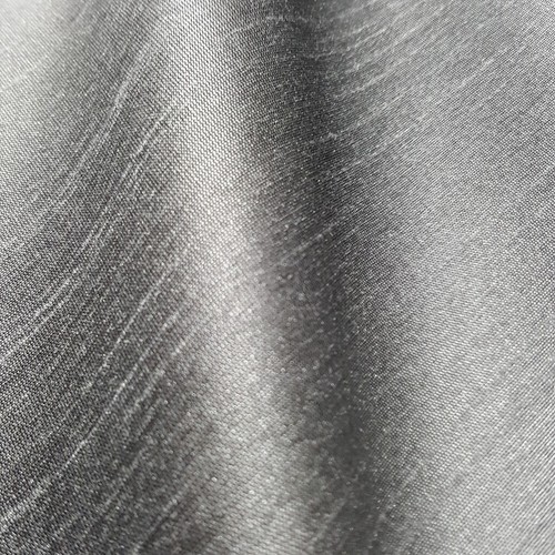 STEEL GRAY BLACK FAUX SILK POLY DUPIONI FABRIC IRREDESCENT 60" BY THE YARD - Picture 4 of 12