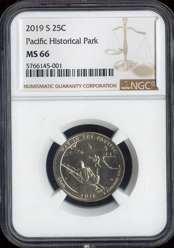 2019-S War in the Pacific Guam Quarter NGC MS66 Auction