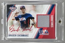 Braden Shewmake 2018 Panini USA Baseball Stars & Stripes #2 Auto /299